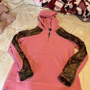 Pink and Camouflage Women's Teddy Jacket